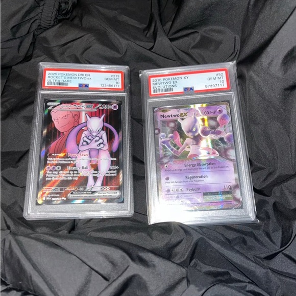 Pokemon Mewtwo EX Trading Cards - Black and Purple